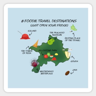 Travel map for foodies Sticker